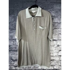 Eric Bompard Polo Shirt Mens 2XL Stripe‎ Cashmere Knit Pullover Pocket Sweater